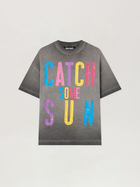 PALM ANGELS Catch Some Sun T-Shirt BLACK - MULTICOLOR PMAA109F25JER001