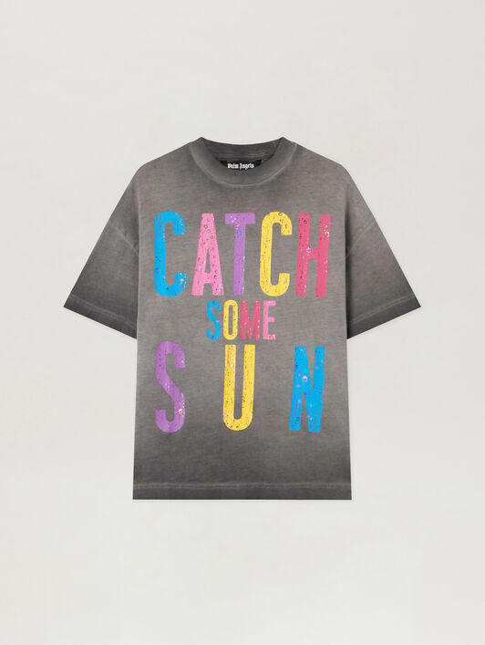 PALM ANGELS Catch Some Sun T-Shirt BLACK - MULTICOLOR PMAA109F25JER001