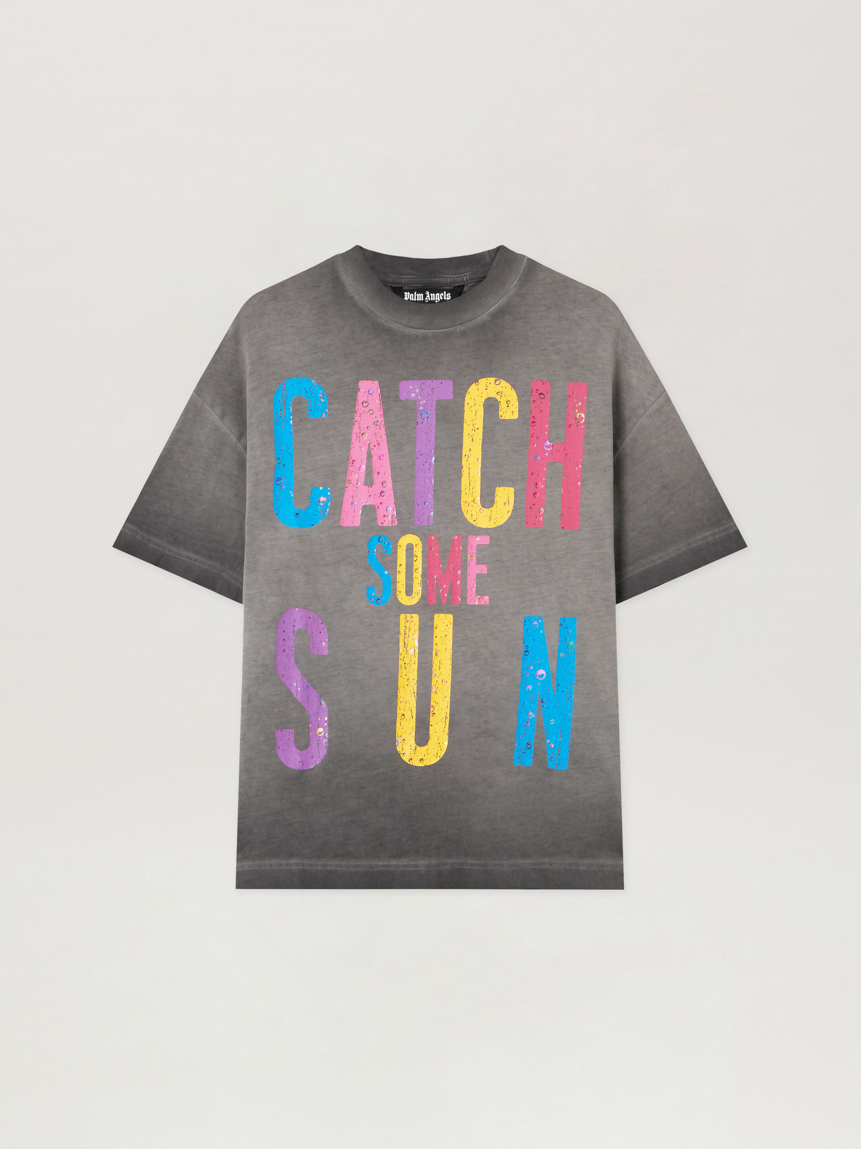 PALM ANGELS Catch Some Sun T-Shirt BLACK - MULTICOLOR PMAA109F25JER001