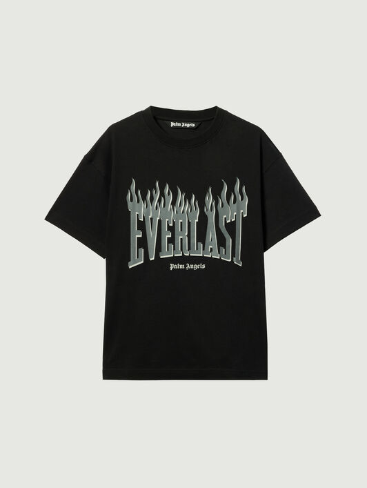 PALM ANGELS Pa X Everlast T-Shirt BLACK GREY PMAA10DT26JER001