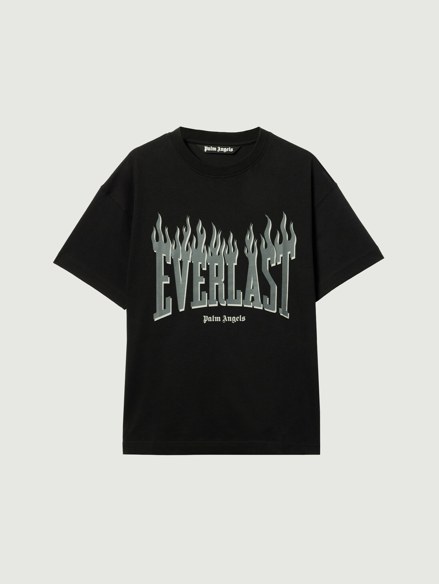 PALM ANGELS Pa X Everlast T-Shirt BLACK GREY PMAA10DT26JER001