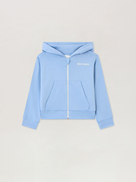 PALM ANGELS Track Hoodie Full Zip CELESTE/LIGHT BLUE PB3X003S26FLE001