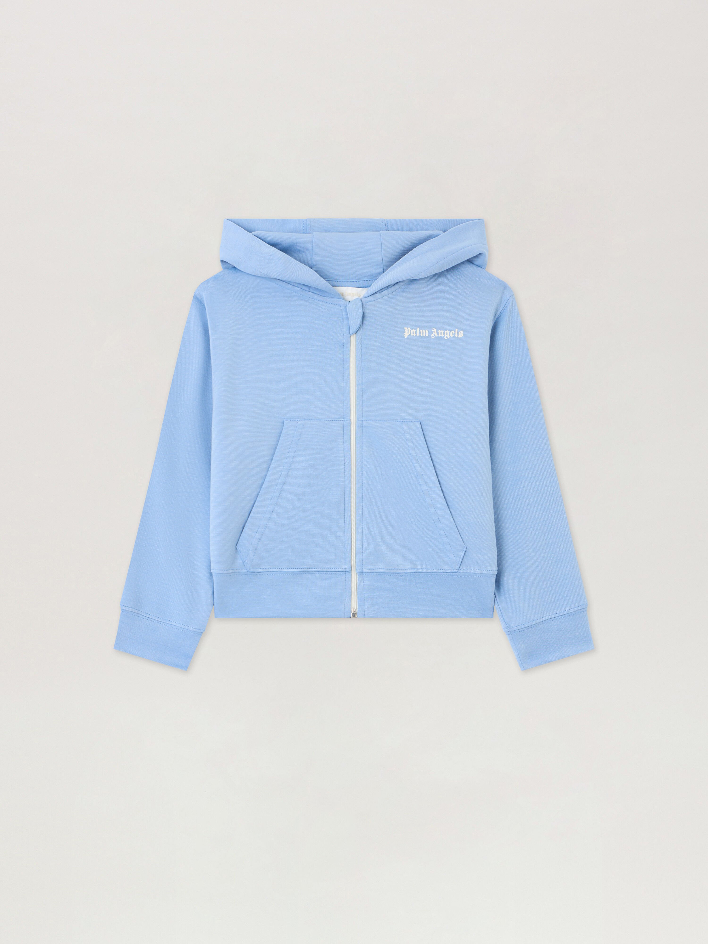 PALM ANGELS Track Hoodie Full Zip CELESTE/LIGHT BLUE PB3X003S26FLE001