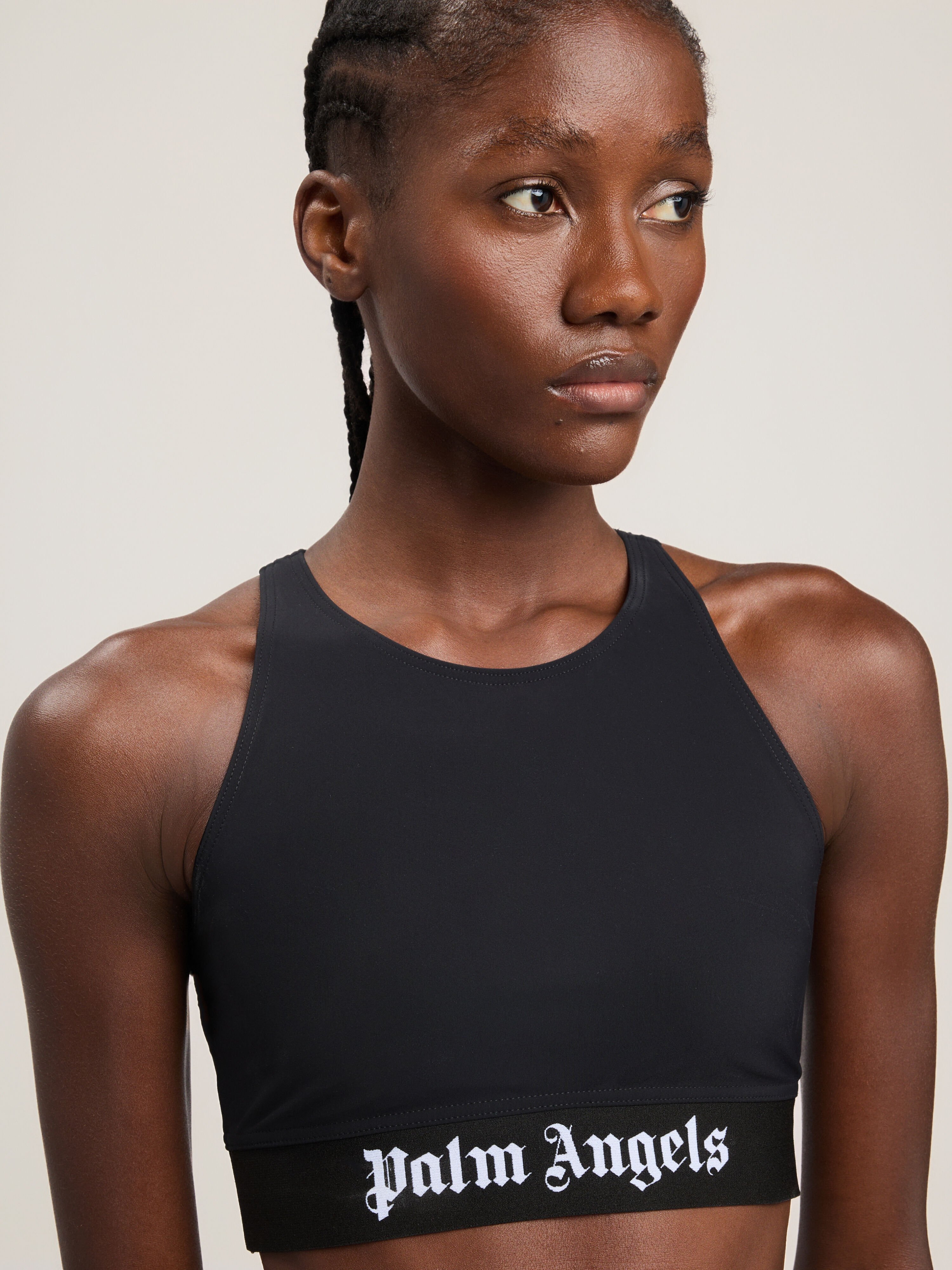 Classic Logo Sport Top in BLACK BLACK for Women | Palm Angels®
