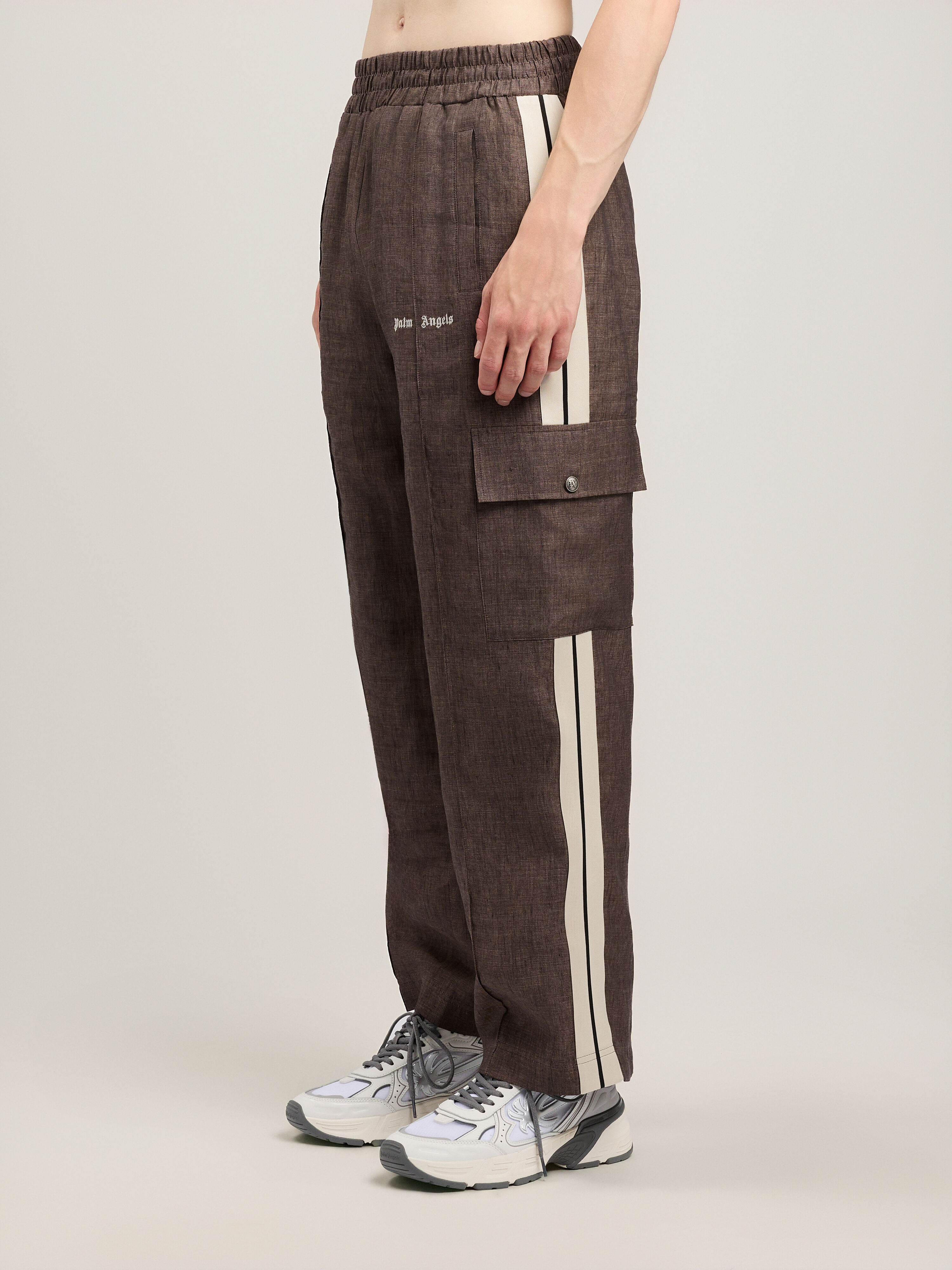 Classic Logo Track Pants in BROWN OFF WHITE for Men | Palm Angels®