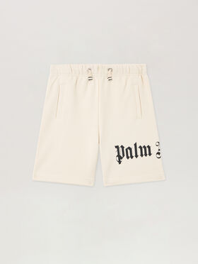 PALM ANGELS Overlogo Sweatshort OFF WHITE PBCI006S26FLE001
