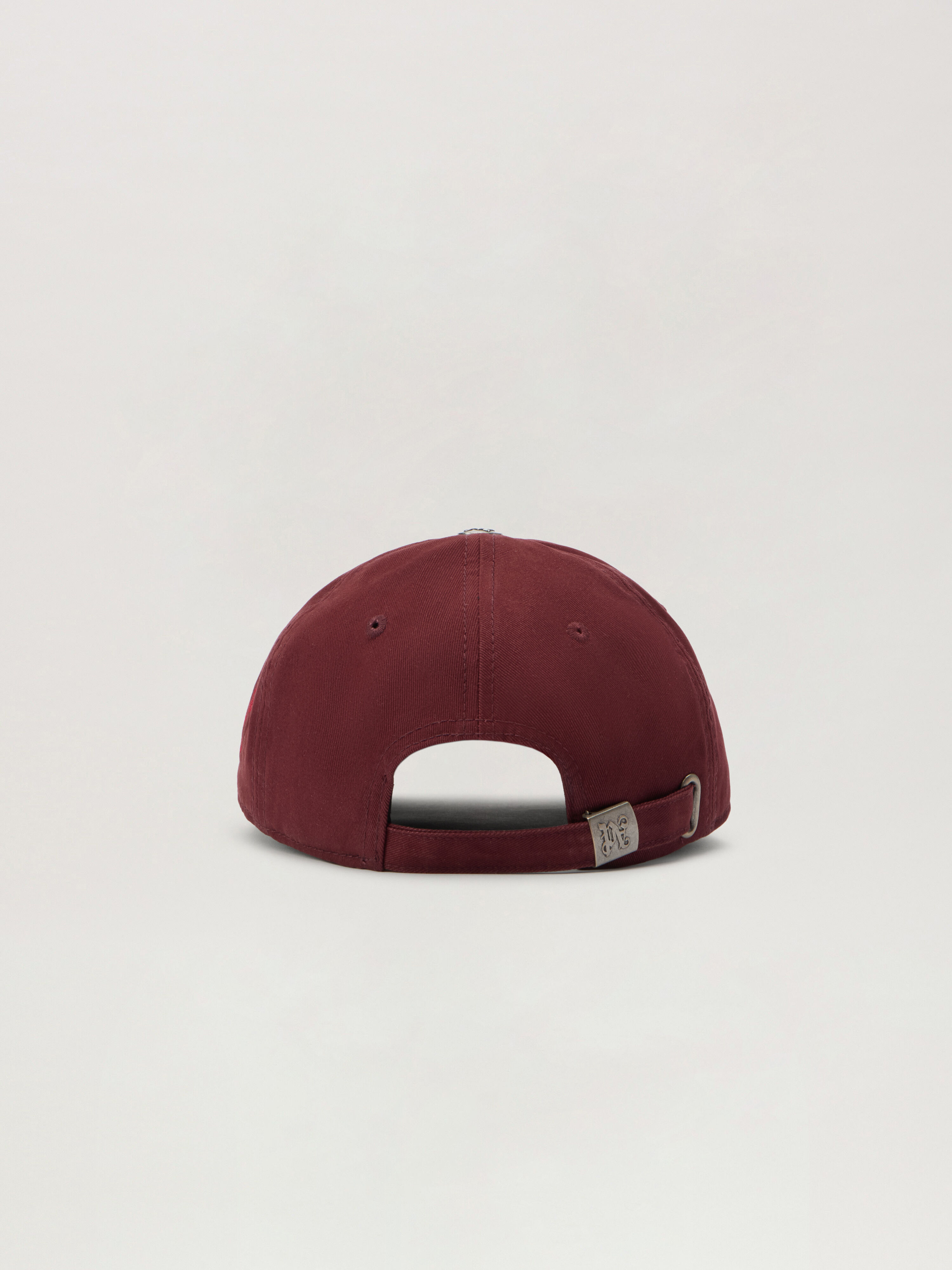 PALM ANGELS Curved Logo Cap BURGUNDY - RED PMLB104F25FAB003