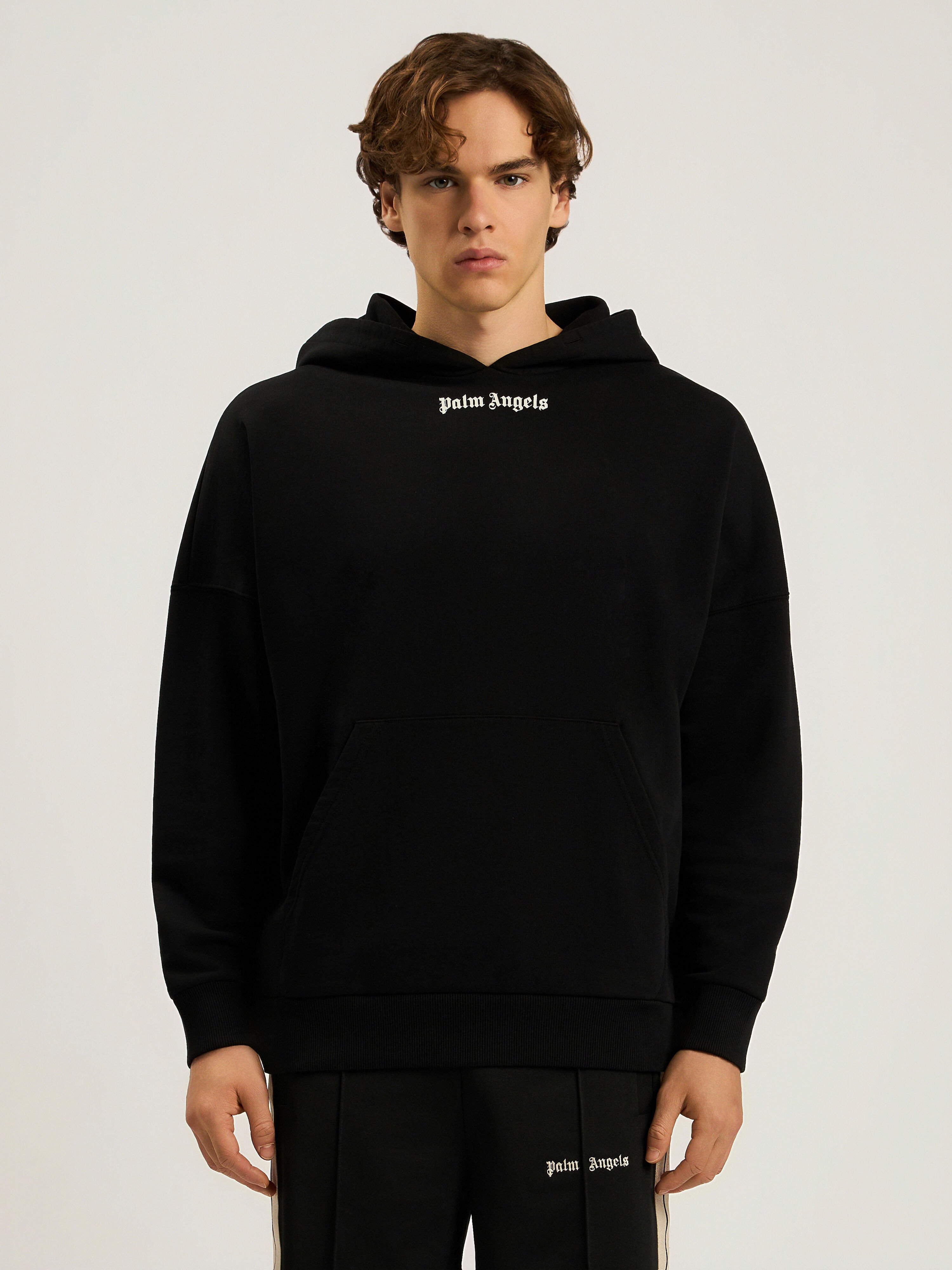 Classic Logo Oversized Hoodie PALM ANGELS Classic Logo Oversized Hoodie BLACK - OFF WHITE PAMBB02F26FL01