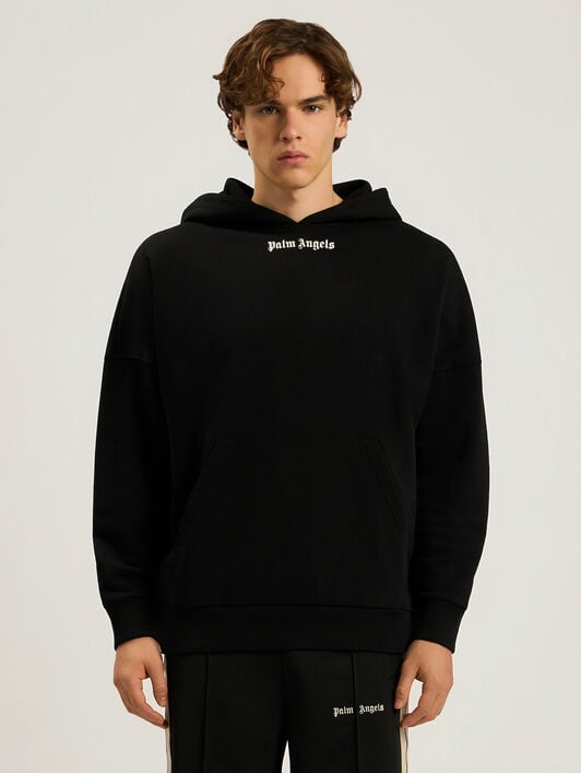 Classic Logo Oversized Hoodie PALM ANGELS Classic Logo Oversized Hoodie BLACK - OFF WHITE PAMBB02F26FL01