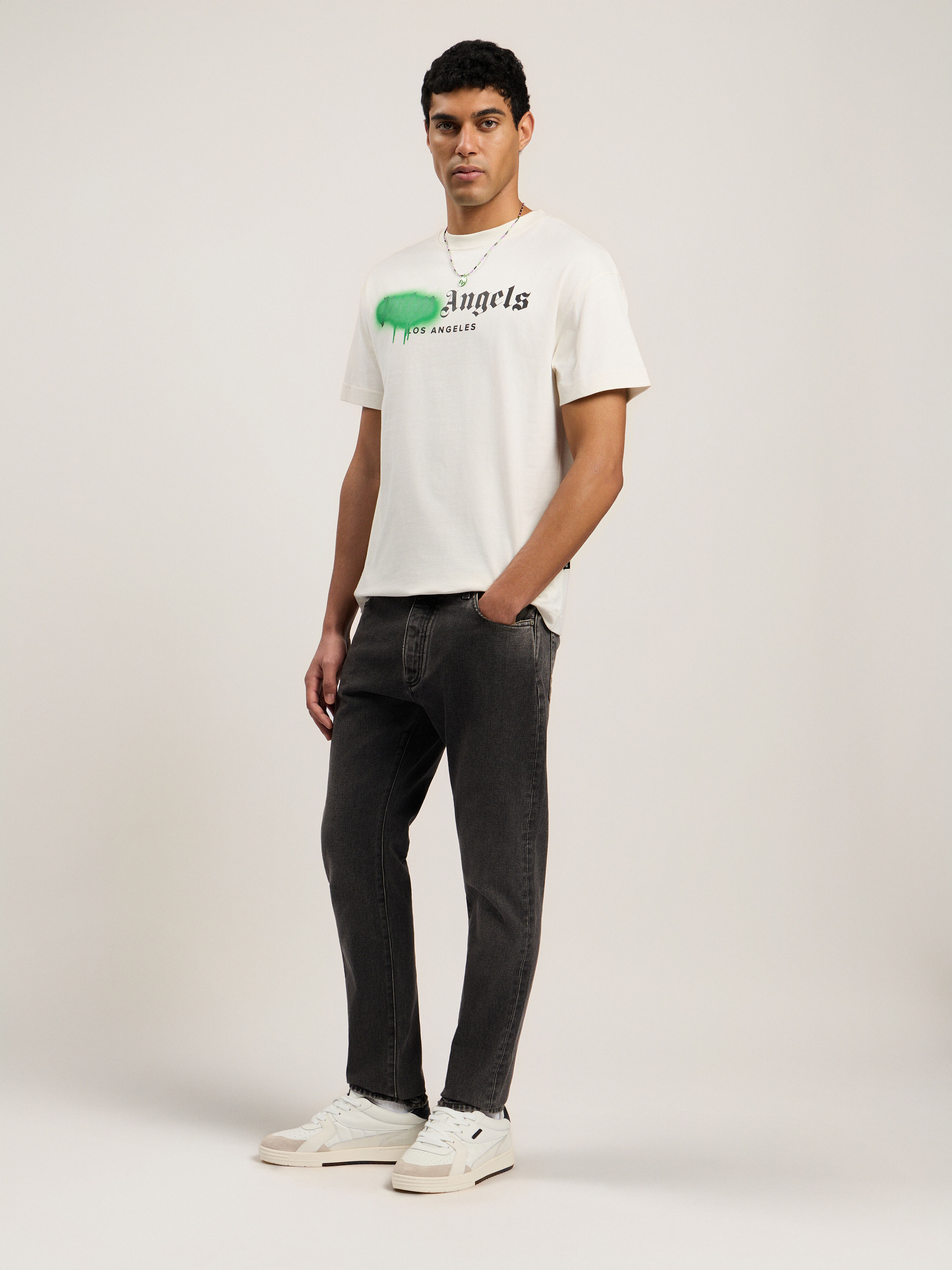 Spray City Los Angeles T-Shirt in OFF White/Green for Men | Palm