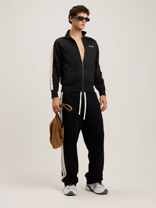 PALM ANGELS Classic Logo Track Jacket BLACK OFF WHITE PMBD058S26FAB001