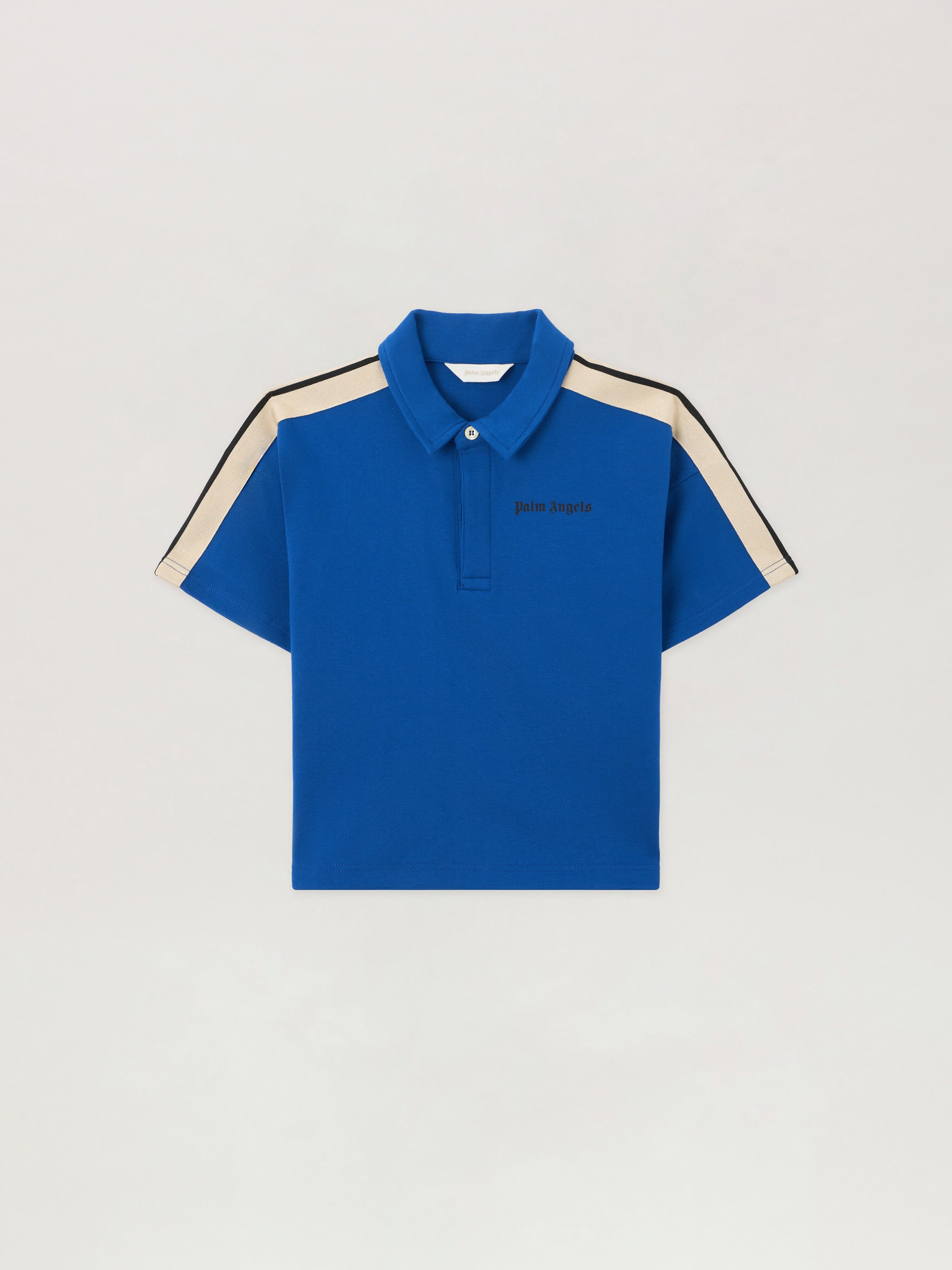 PALM ANGELS Track Polo BLU/BLUE PBBD013S26FLE001