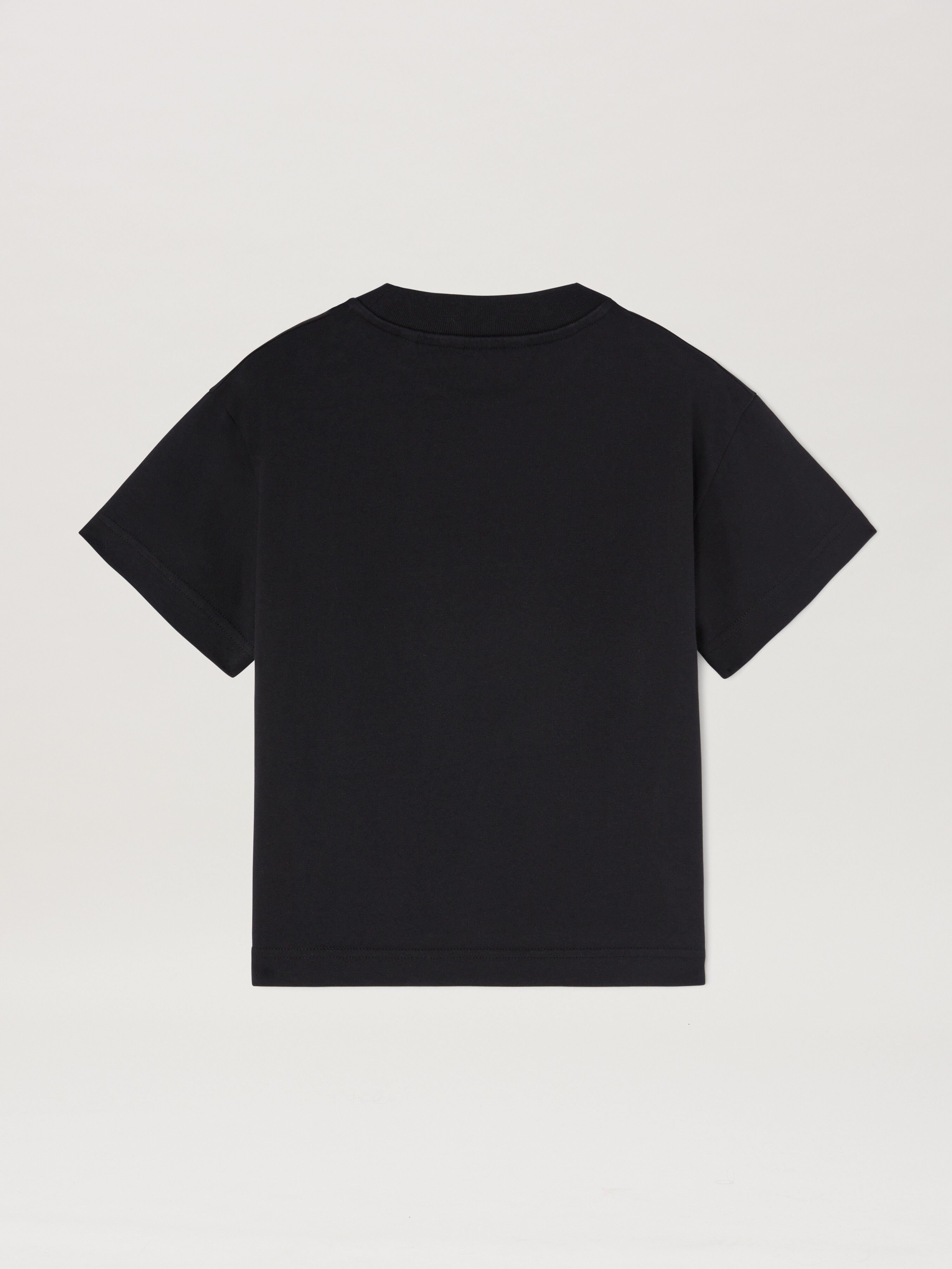 PALM ANGELS  T-Shirt mit dreifachem Palm-Print BLACK GREEN FLUO PBAA003S25JER008