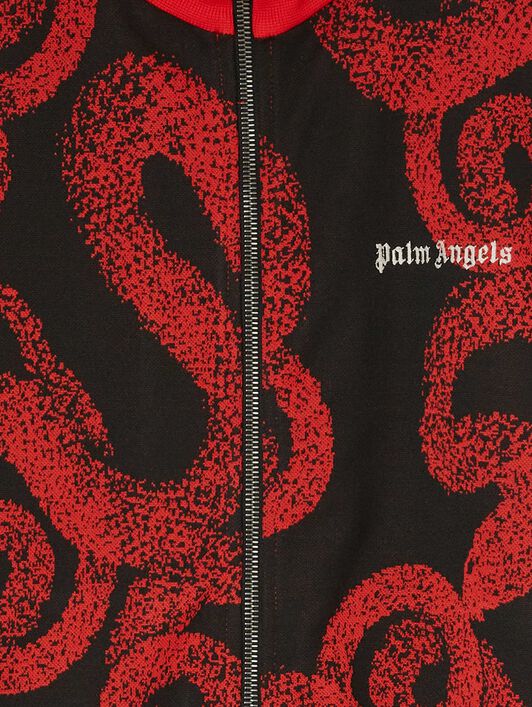 PALM ANGELS  Lunar New Year Snake Track Jacket RED PMBD058G25FAB001