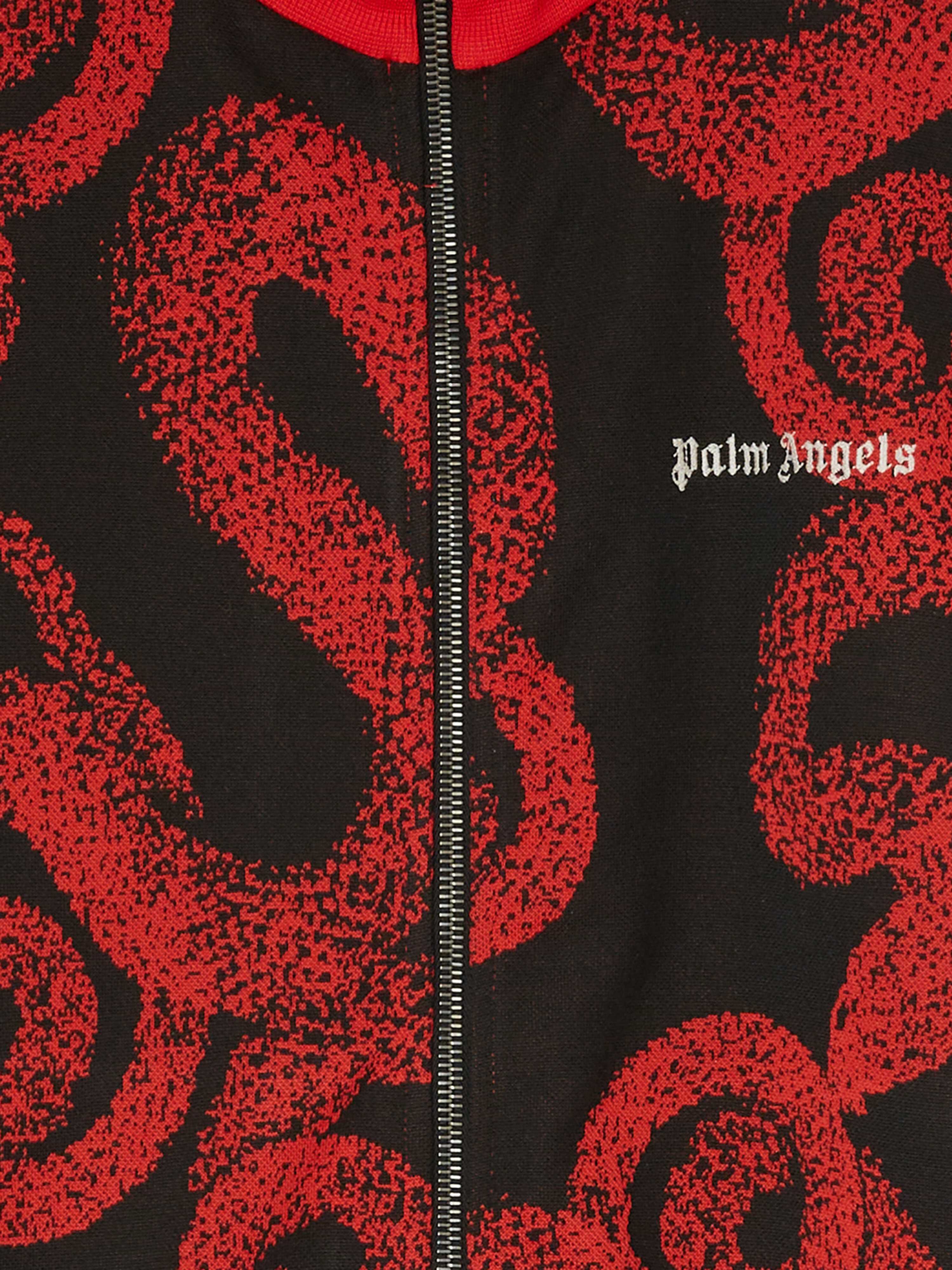 PALM ANGELS  Lunar New Year Snake Track Jacket RED PMBD058G25FAB001