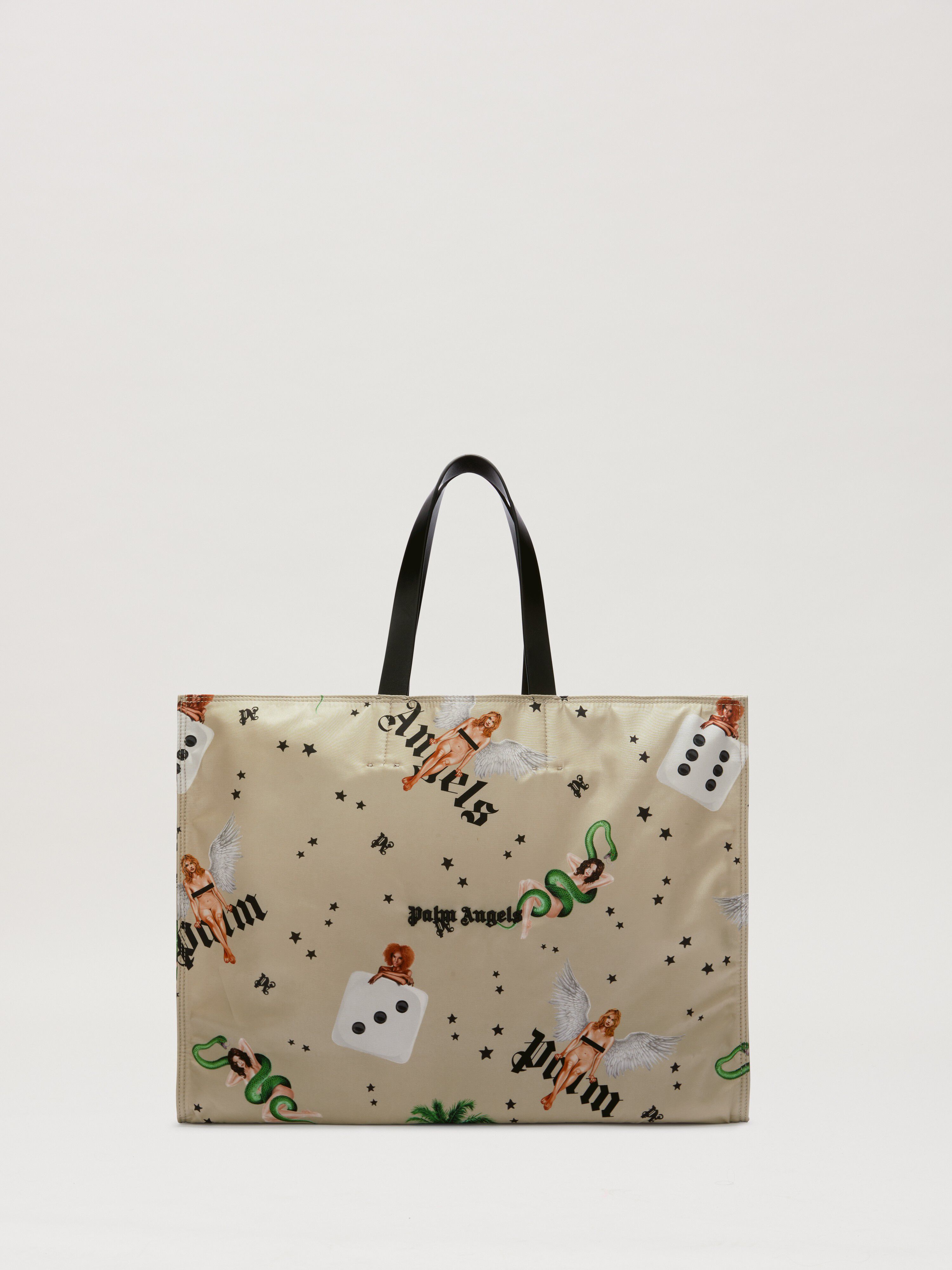 PALM ANGELS  Pin up shopping bag MULTICOLOR/BLACK PMNA07CS25FAB002