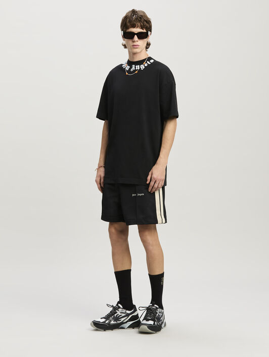 PALM ANGELS Classic Logo Track Shorts Black Off Whit BLACK OFF WHITE PMCL004C99FAB001