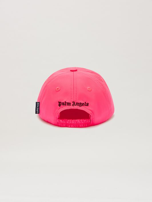 PALM ANGELS  Baseball cap with embroidered Logo FUCHSIA FLUO BLACK PGLB001S25FAB001