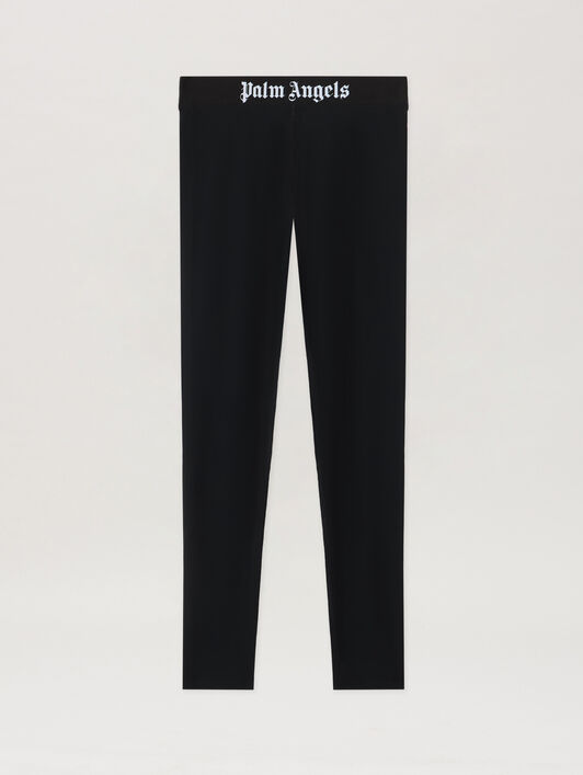 Classic Logo Leggings PALM ANGELS Classic Logo Leggings BLACK WHITE PWVG009C99FAB001