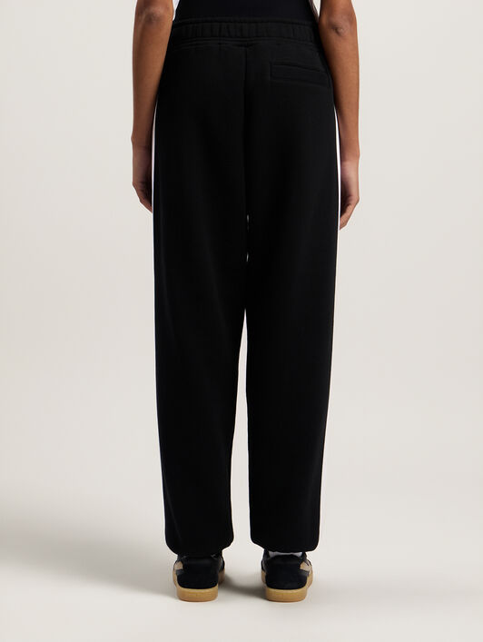 PALM ANGELS Track Sweatpants BLACK WHITE PWCH006C99FLE002