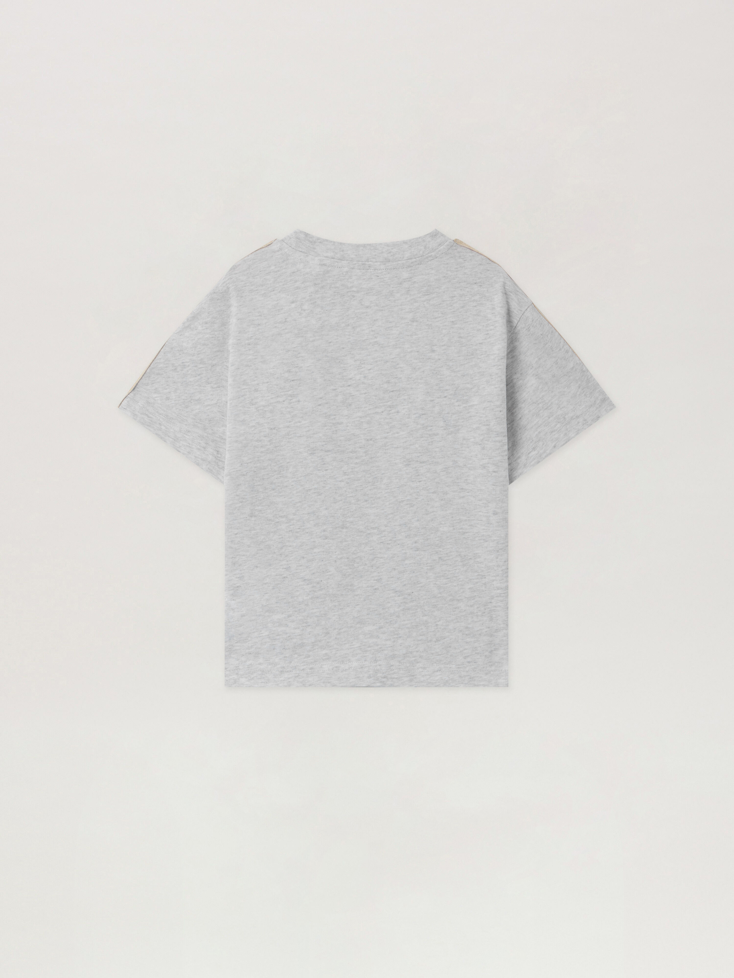 PALM ANGELS Pa Minitrack Reg. Tshirt S/S GREY MELANGE - BLACK PBAA011F25JER001
