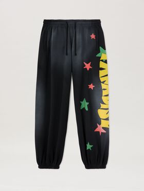 PALM ANGELS  Paradise Sweatpants BORGOGNA - OFF WHITE PMCJ020S25FAB001