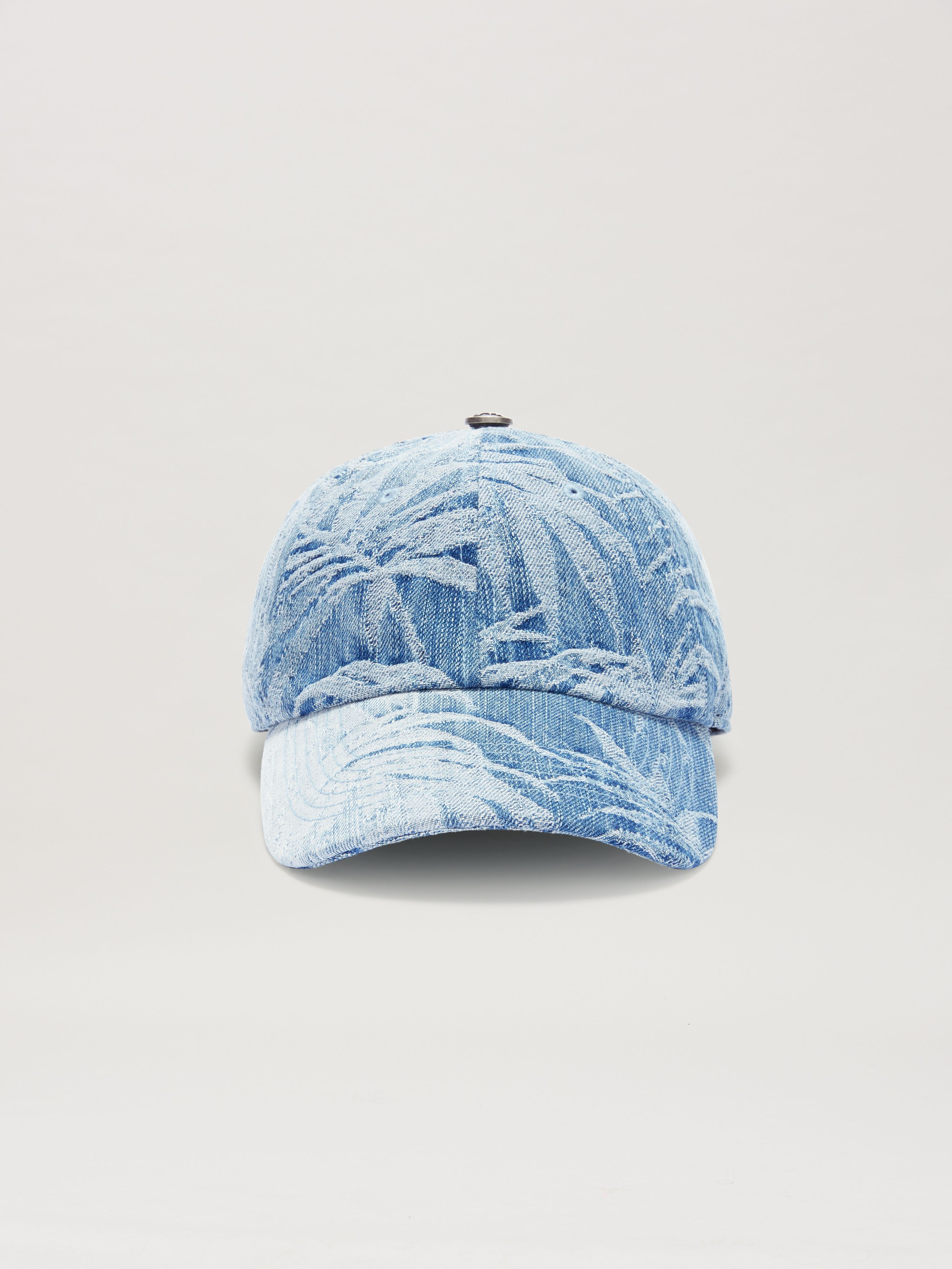 PALM ANGELS  Jacquared Palms Baseball cap LIGHT BLUE - LIGHT BLUE PMLB104S25FAB001