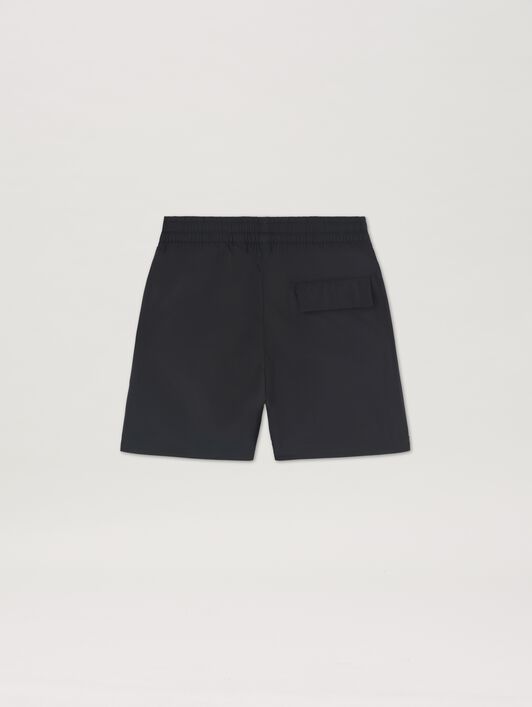 PALM ANGELS  Overlogo Swimshort BLACK - OFF WHITE PBFD003C99FAB001