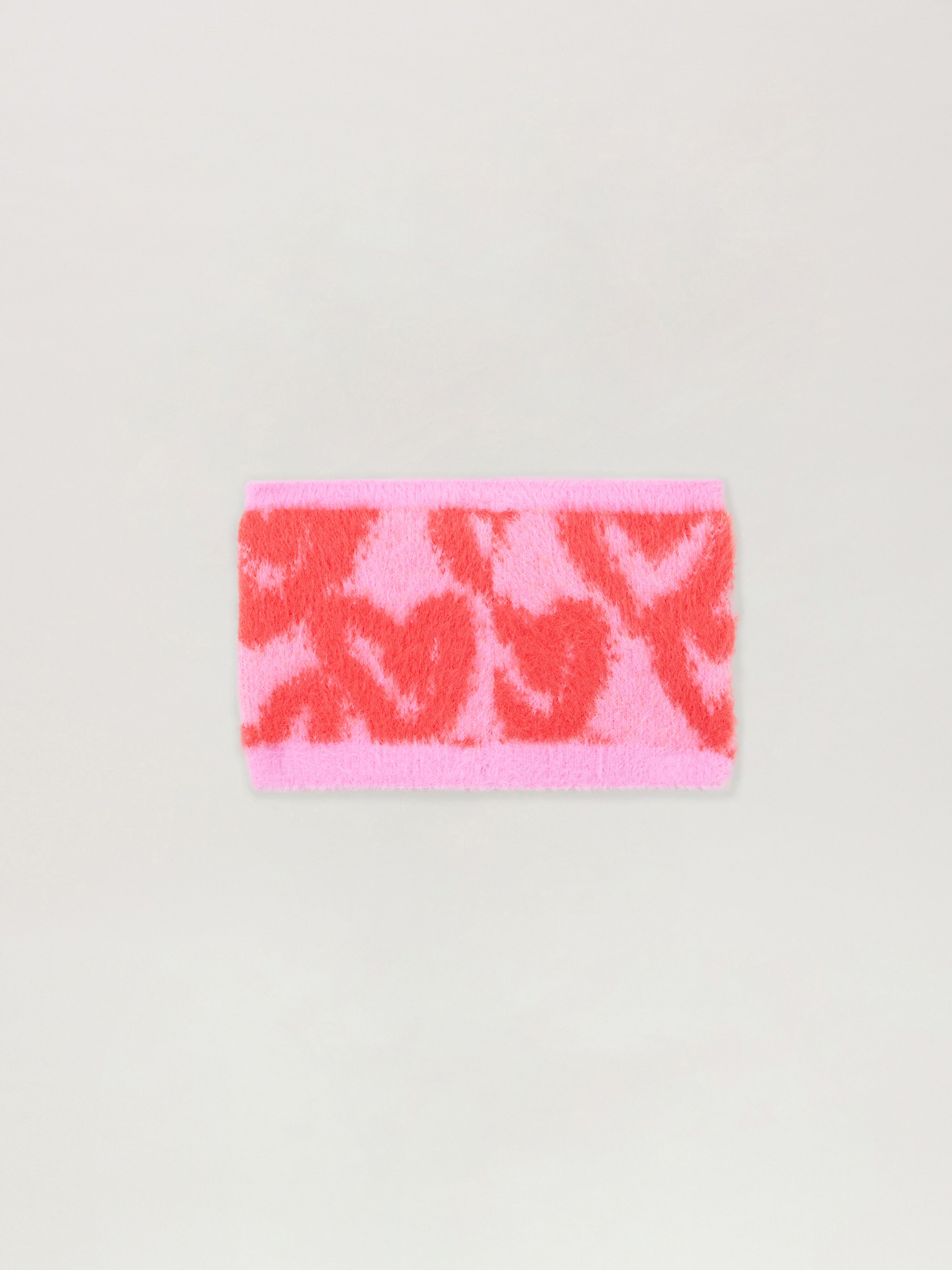 PALM ANGELS Pa Spray Hearts Knit Collar ROSE PINK - OCHER YELLOW PGMA009F25KNI001
