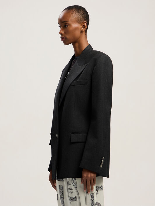 Urban Tailoring Blazer PALM ANGELS Urban Tailoring Blazer ANTHRACITE - BLACK PWEN055F25FAB001