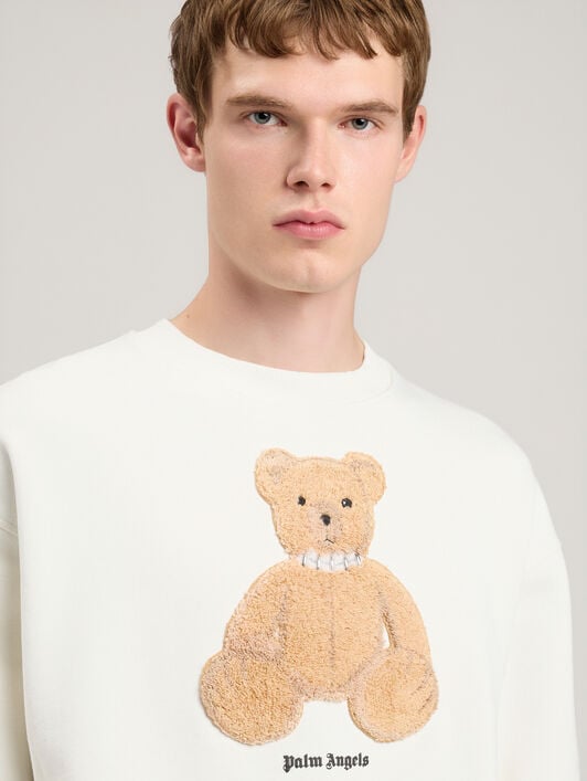 Bear Sweatshirt PALM ANGELS Bear Sweatshirt OFF WHITE BROWN PMBA08HS26FLE009