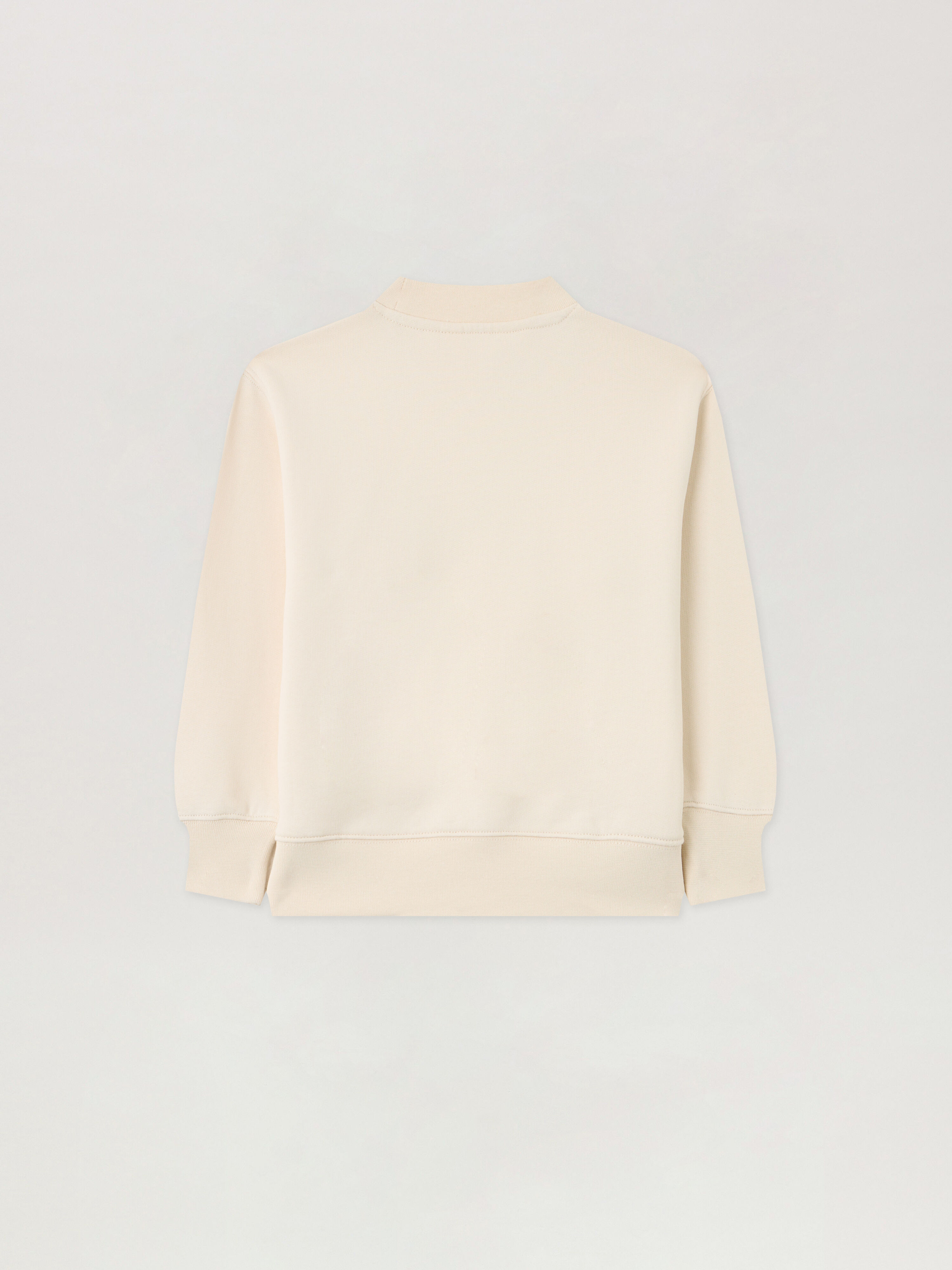 PALM ANGELS Neck Logo Brushed Crew OFF WHITE PGBA013S26FLE004