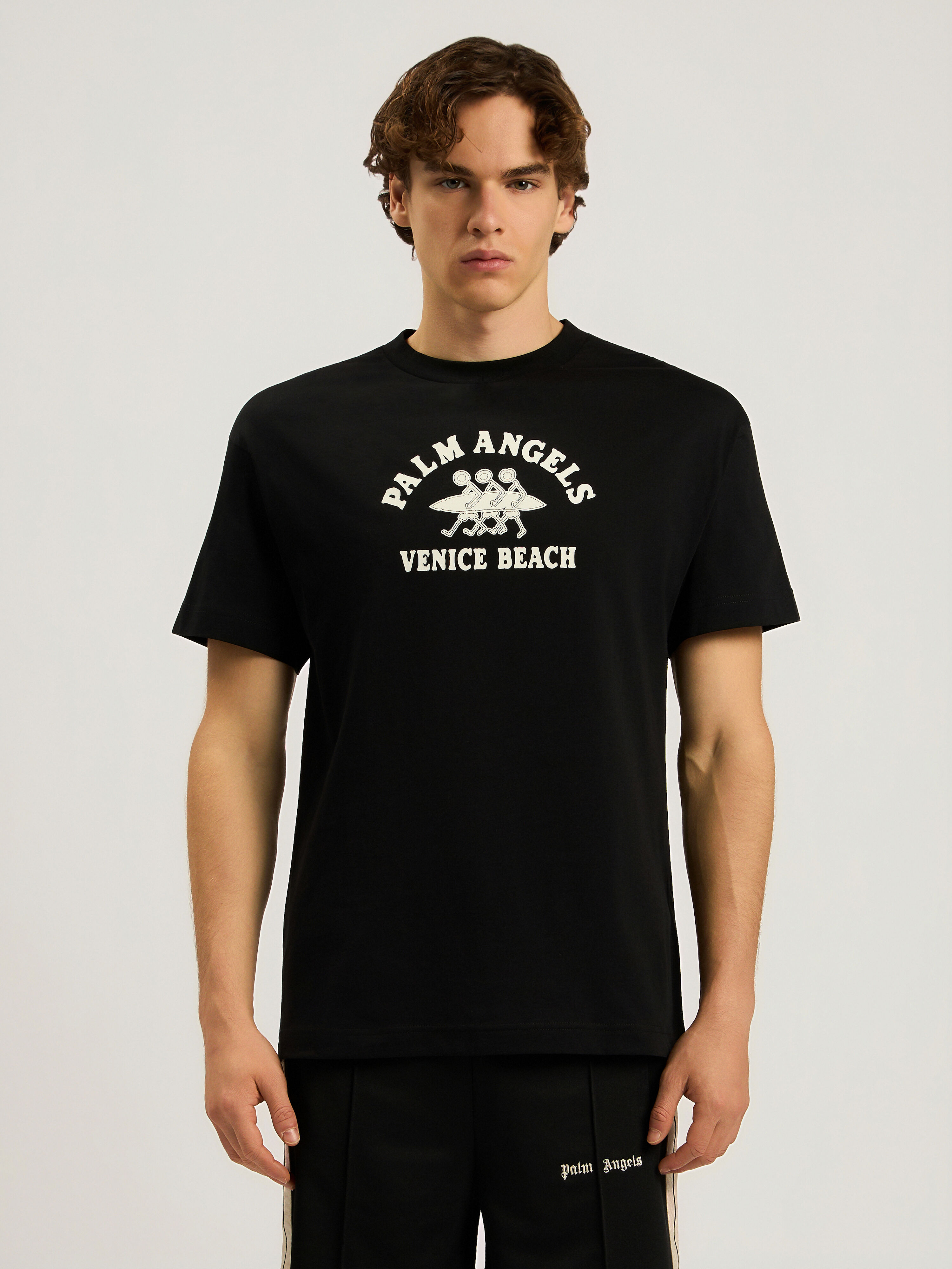 Surf Regular T-Shirt in BLACK - OFF WHITE for Men | Palm Angels®