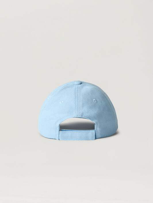 PALM ANGELS Brushed Logo Baseball Cap BLU BIMBO/ BABY BLUE PBLB002S26FAB001