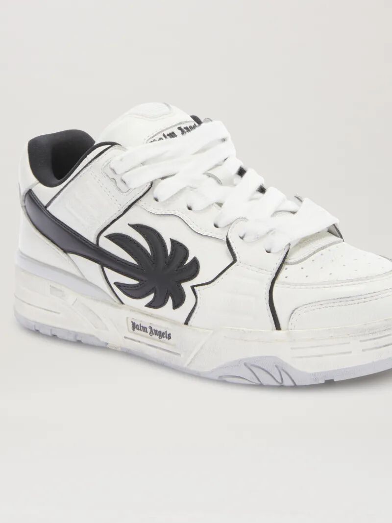 PALM ANGELS  Venice Worn out Sneakers WHITE - BLACK PMIA101S25LEA002