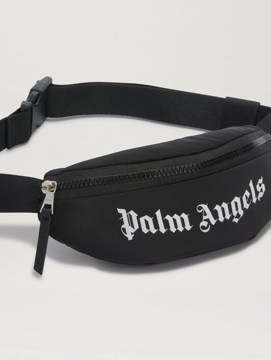 PALM ANGELS  Overlogo Fannypack BLACK/WHITE PBNO006S25FAB001