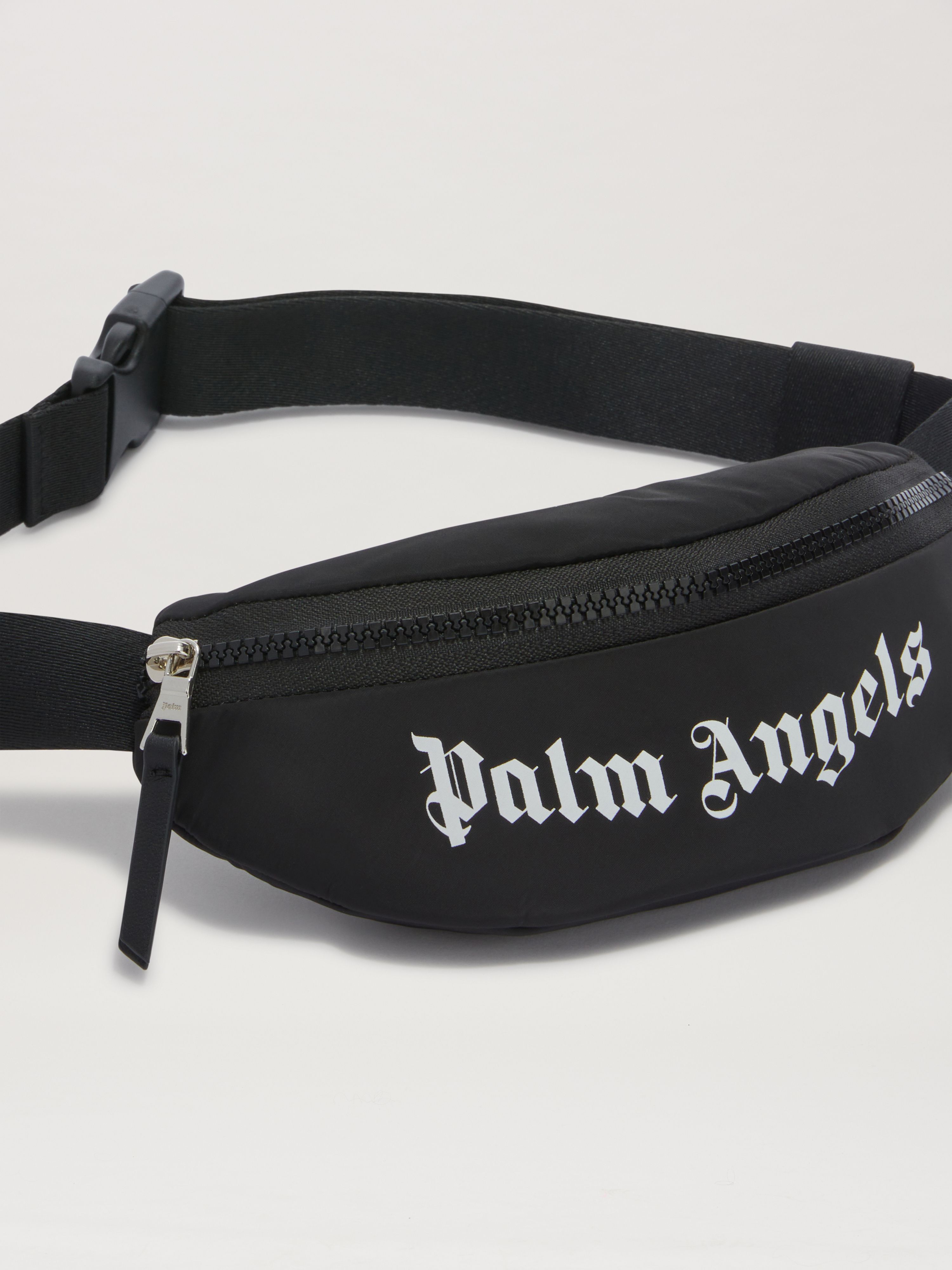 PALM ANGELS  Overlogo Fannypack BLACK/WHITE PBNO006S25FAB001