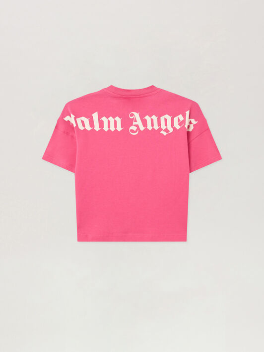 PALM ANGELS Overlogo Over T-Shirt FUCSIA/FUCHSIA PGAA001S26JER001
