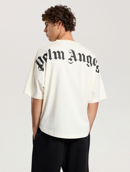 Classic Logo Over T-Shirt PALM ANGELS Classic Logo Over T-Shirt OFF WHITE - BLACK PAMAA05F26JR02