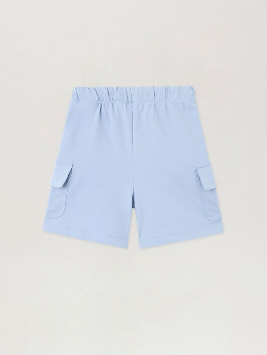Track Cargo Shorts PALM ANGELS Track Cargo Shorts BLU BIMBO/ BABY BLUE PBCL004S26FLE001