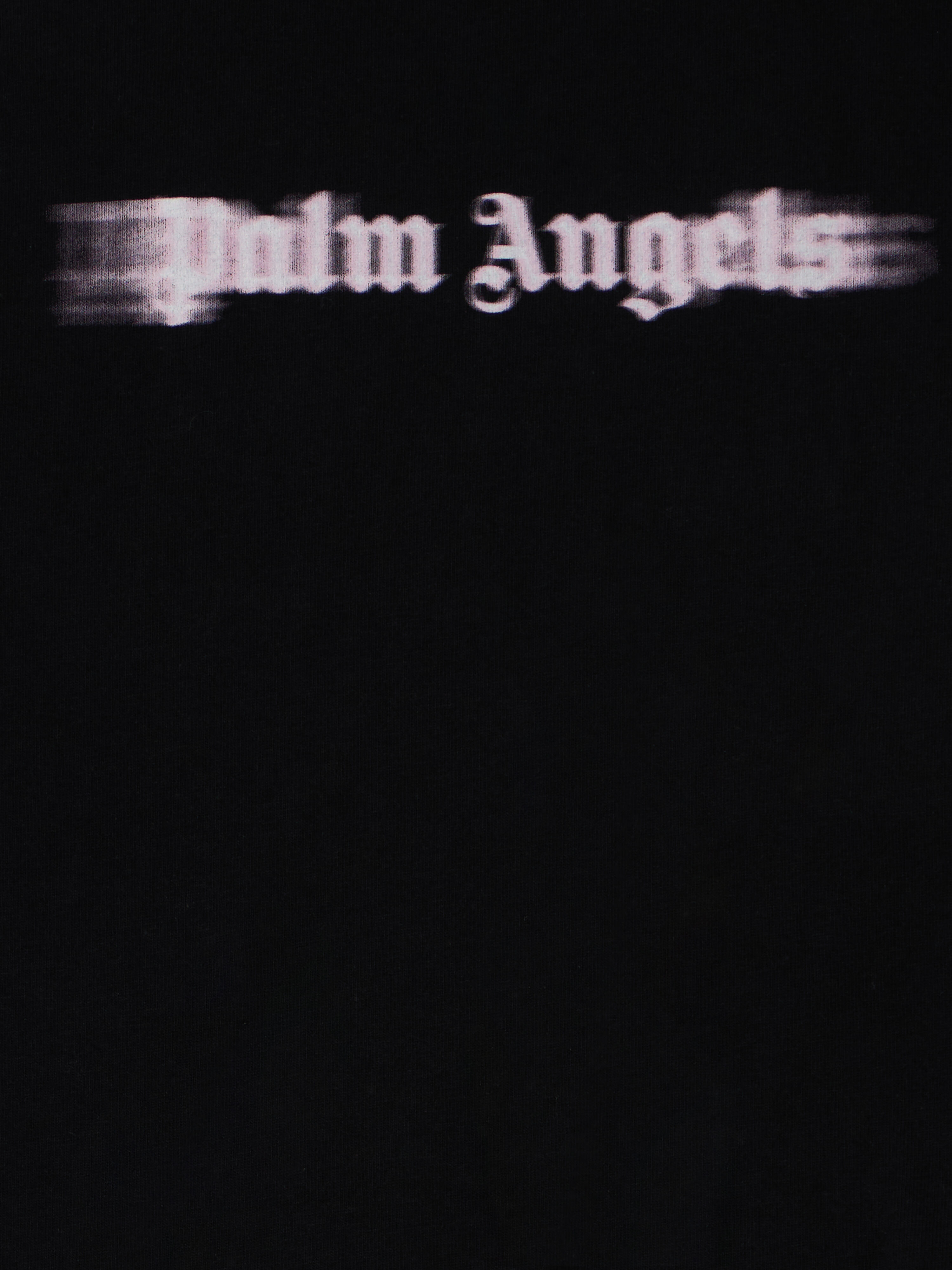 PALM ANGELS Blurred Logo Reg.Tshirt S/S BLACK - ROSE PINK PGAA002F25JER007