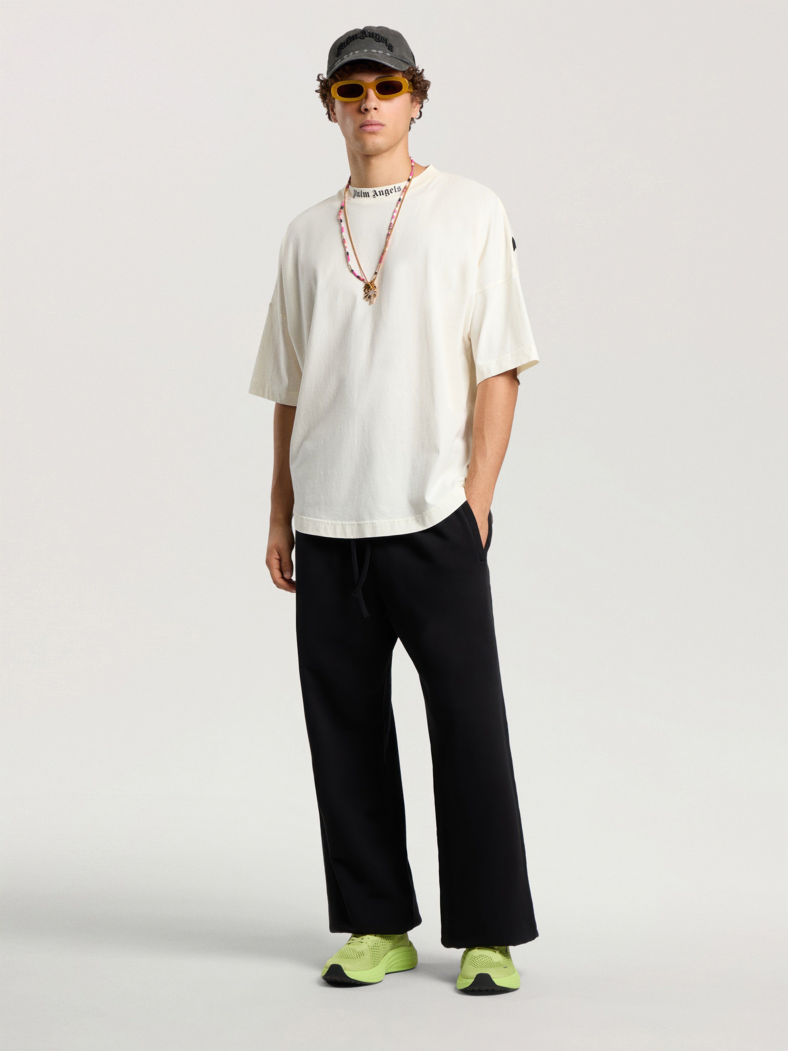 Classic Logo Over T-Shirt PALM ANGELS Classic Logo Over T-Shirt OFF WHITE - BLACK PAMAA05F26JR02