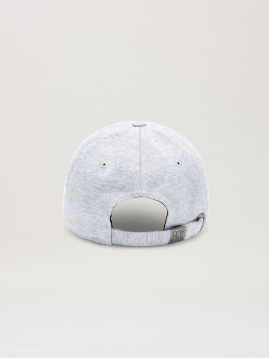 PALM ANGELS  Embroidered Curved Logo baseball cap GREY MELANGE - BLACK PMLB10AS25FAB001