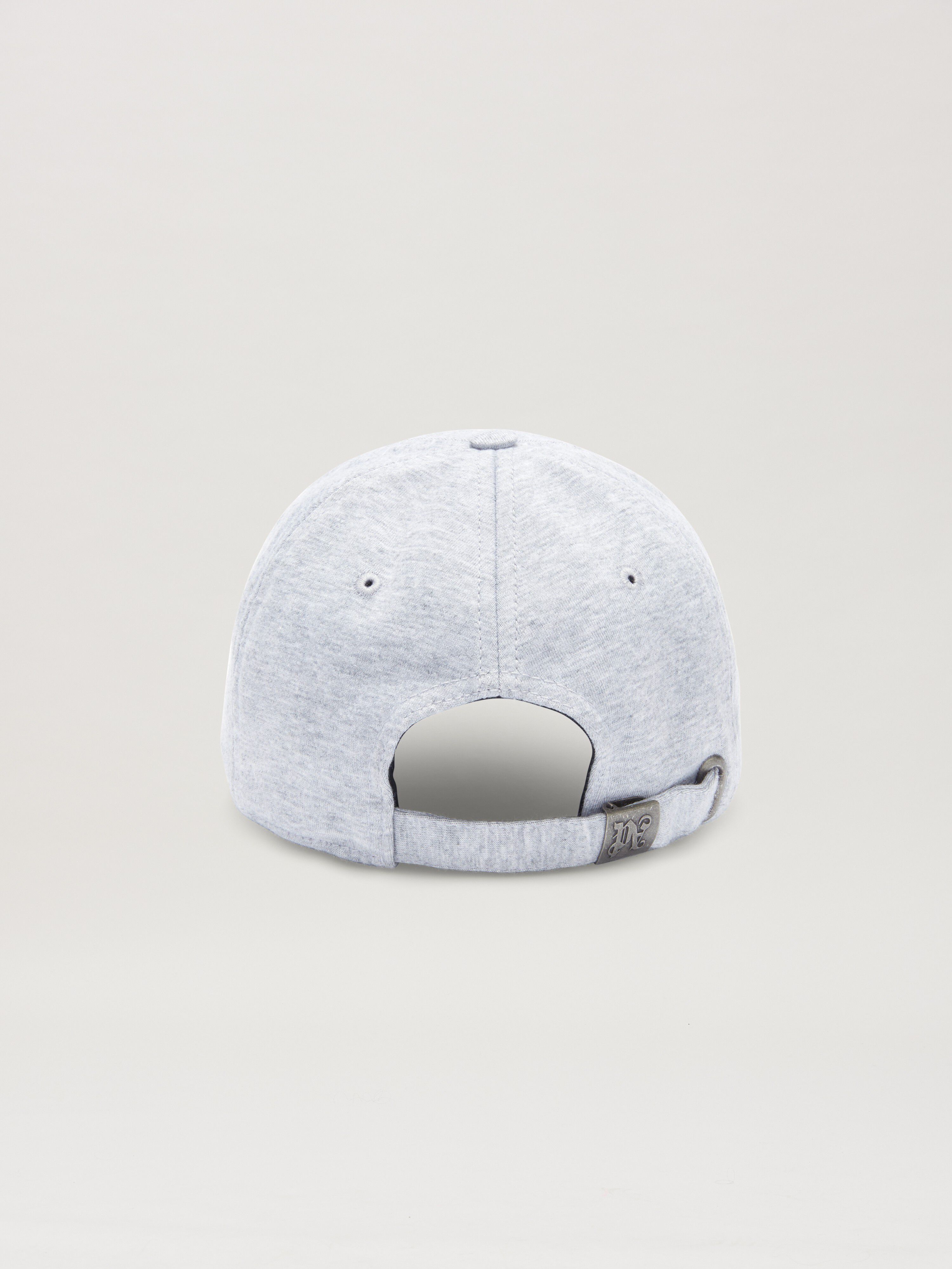PALM ANGELS  Embroidered Curved Logo baseball cap GREY MELANGE - BLACK PMLB10AS25FAB001