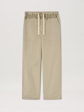 PALM ANGELS  Flame logo sweat pants BLACK - GREY PMCA179S25FAB001