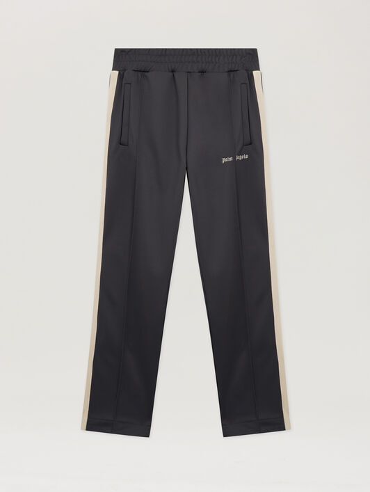 PALM ANGELS Classic Logo Track Pants DARK GREY OFF WHITE PMCJ020S26FAB001