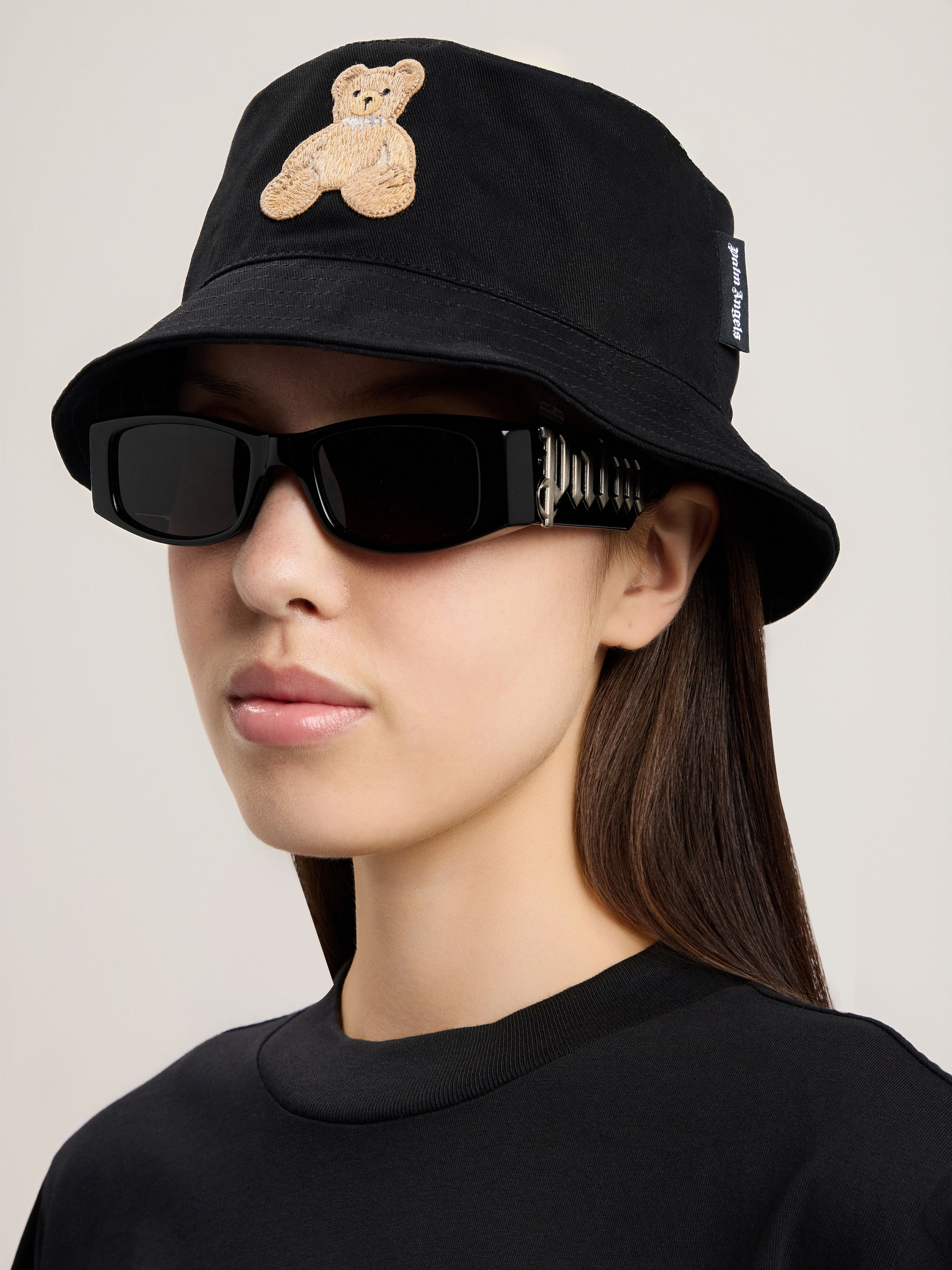 Bear Bucket Hat in BLACK BROWN for Women | Palm Angels®