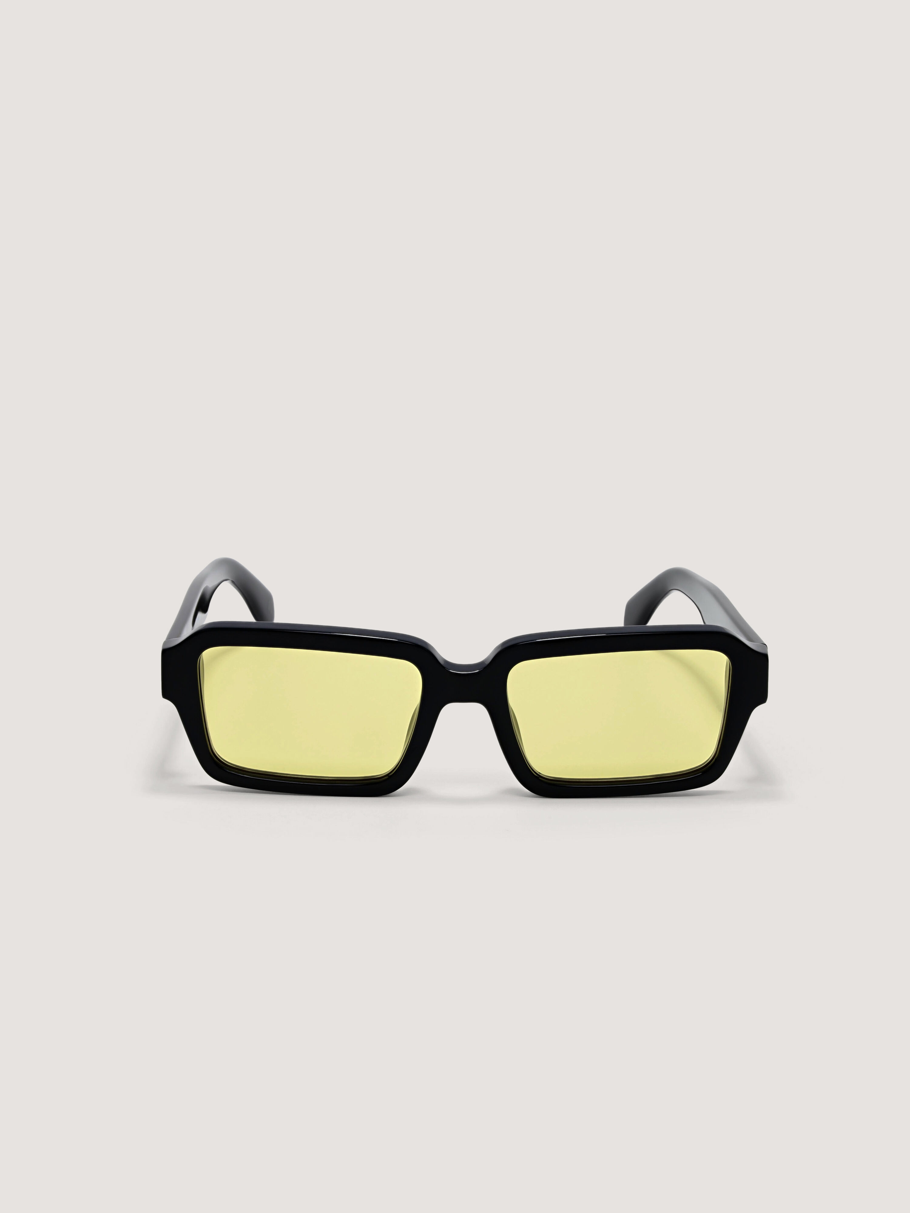 PALM ANGELS Homer Yellow Lens Sunglasses SHINY BLACK PA1025101853