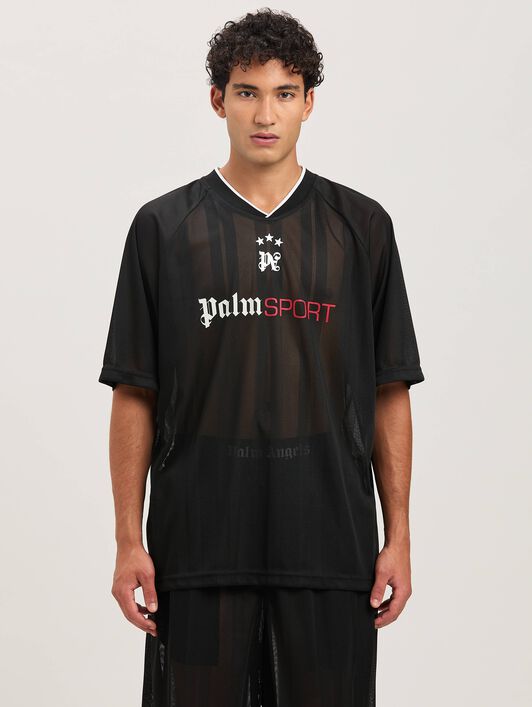 PALM ANGELS  Palm Sport T-shirt NERO - OFF WHITE PMAA104S25FAB001