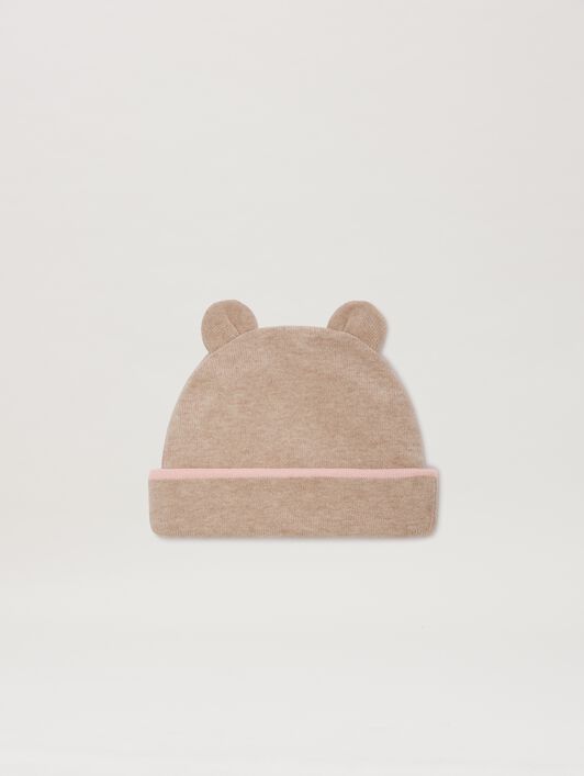 PALM ANGELS  Beanie mit Logo TAUPE LIGHT PINK PGXS001S25KNI001